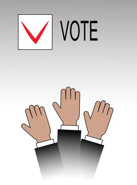 Hlasování rukou — Stockový vektor