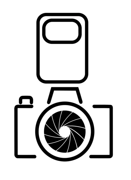 Abstraktes Bild einer Kamera — Stockvektor