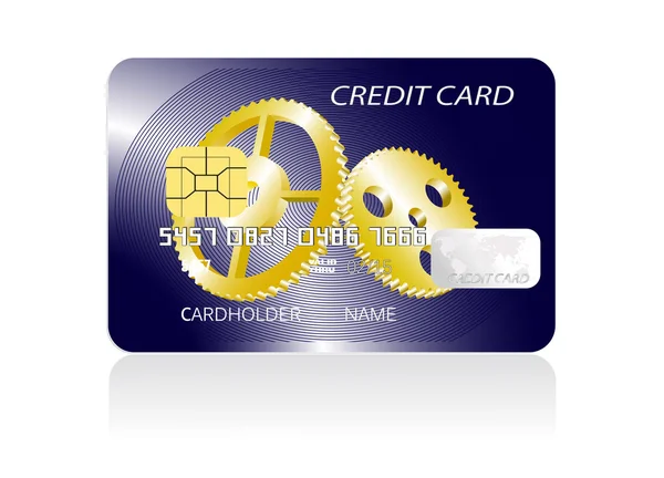 Kreditkarte auf weißem Hintergrund — Stockvektor