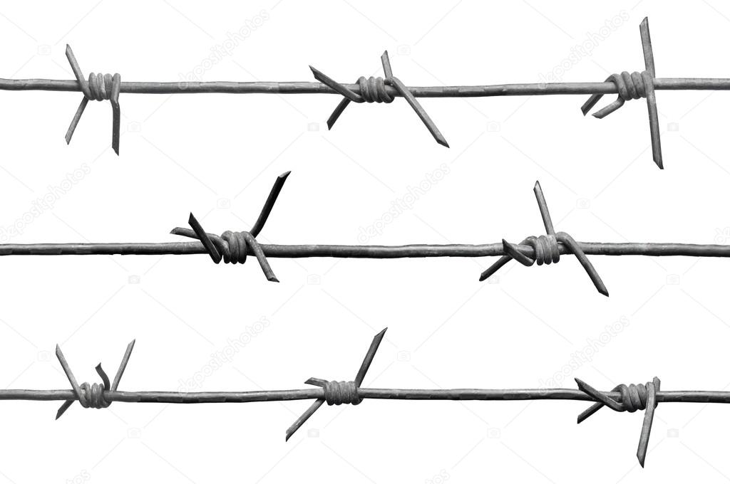 Barbed wires fence
