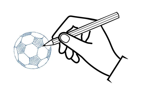 Fotbalový míč — Stockový vektor