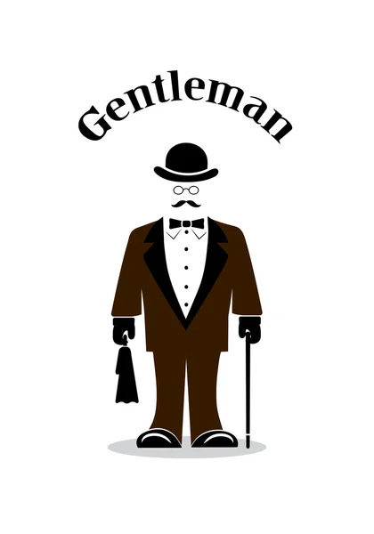 Gentleman illustration — Stock Vector