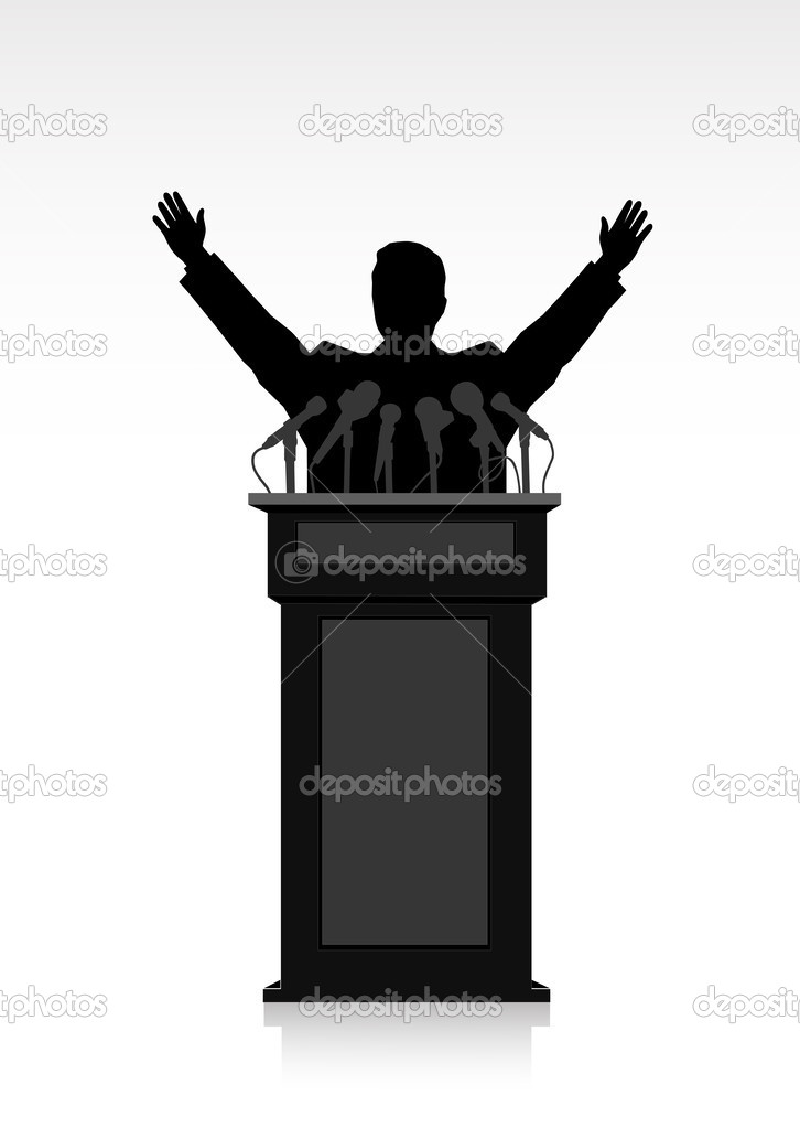 Man on the podium