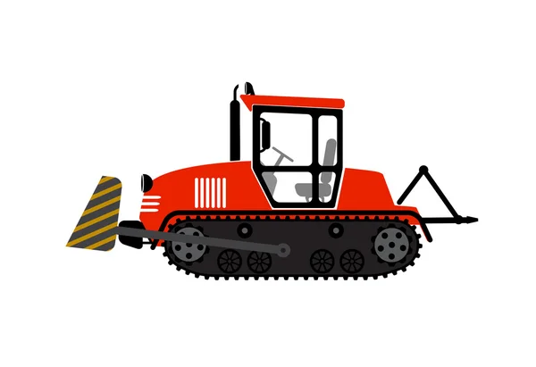 Ilustración un tractor con un cucharón — Vector de stock