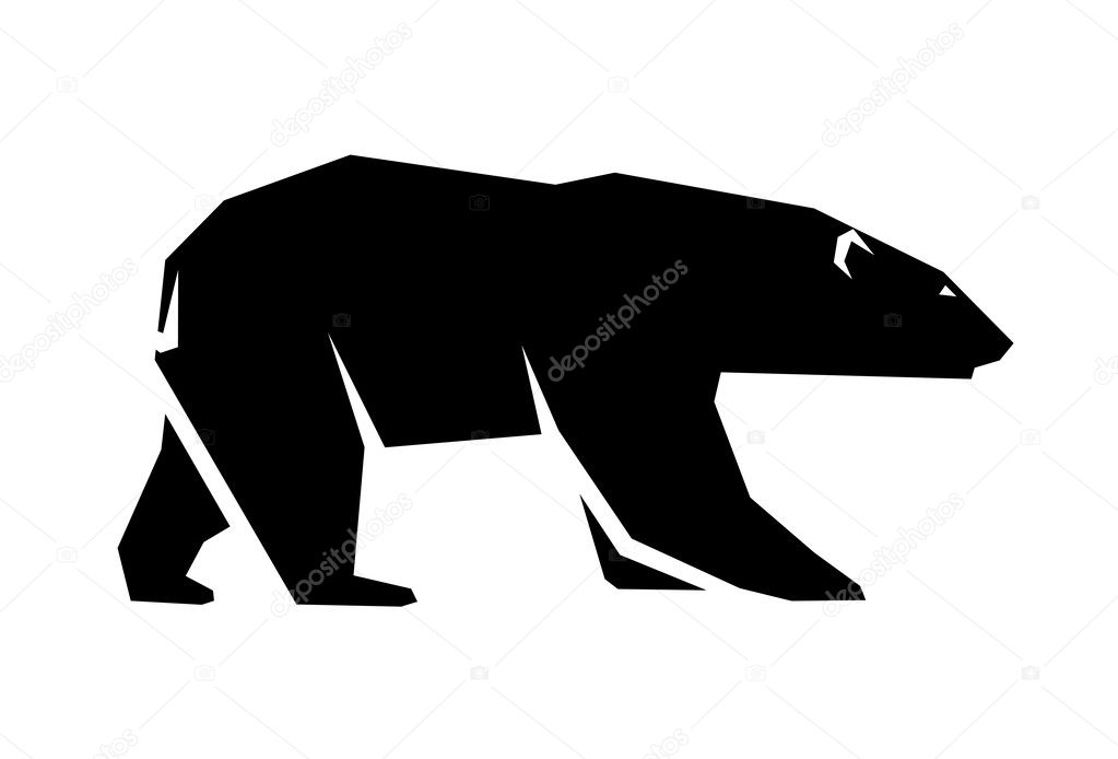 polar bear silhouette