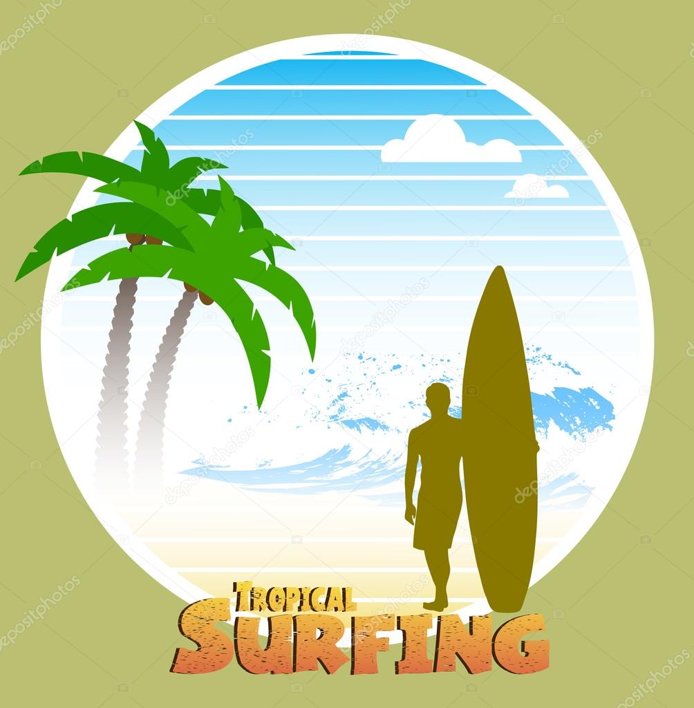 Hawaiian surfing label