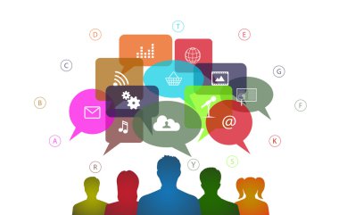 infographics sosyal ağlar iletişim internet