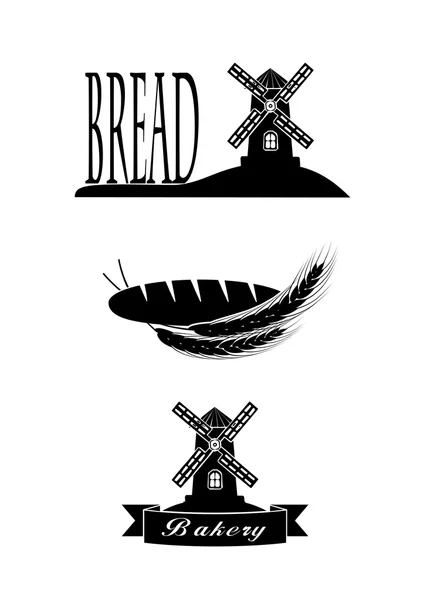 Elementy symbolu chleba do projektowania — Wektor stockowy