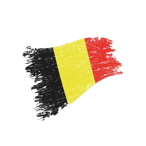 Belgien Flagga Grunge Stil — Stock vektor