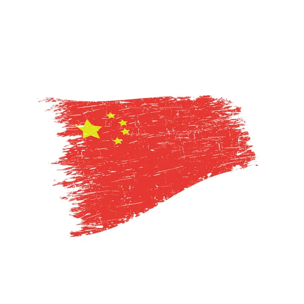 China Flag Grunge Style — Stock Vector