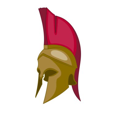 Spartalı savaşçı miğferi vektör çizimi