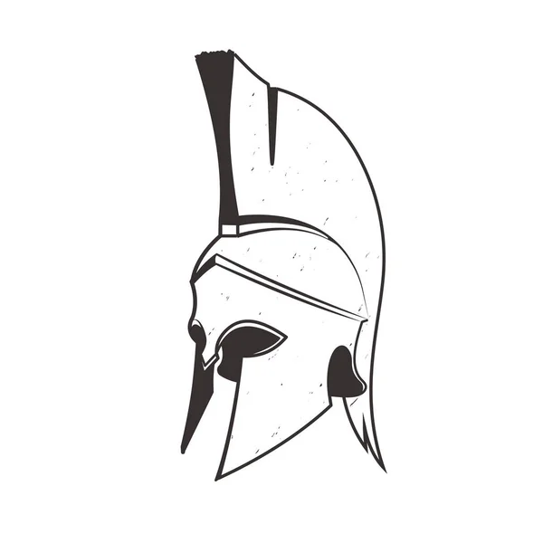 Spartan Warrior Helmet Vector Illustration — Stock Vector