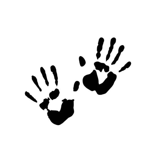 人間の手の印刷ベクトル図 — ストックベクタ