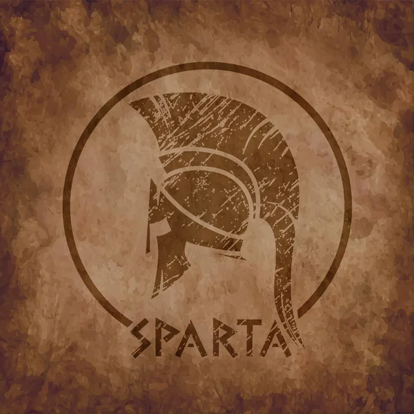 Symbol Spartańskiego Wojownika Stylu Grunge — Wektor stockowy