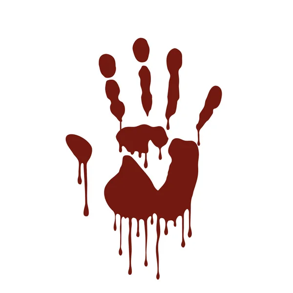 Handprint Blood Streaks Vector Illustration — Stock Vector