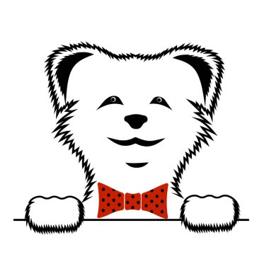 Komik karikatür köpek vektör çizim