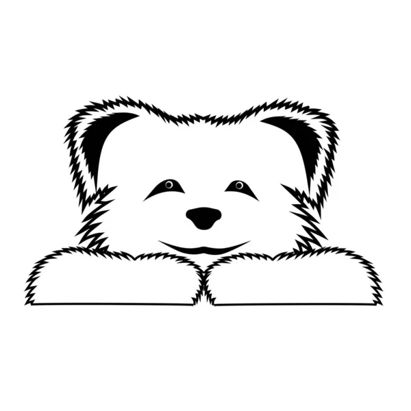 面白い漫画犬のベクトル図 — ストックベクタ