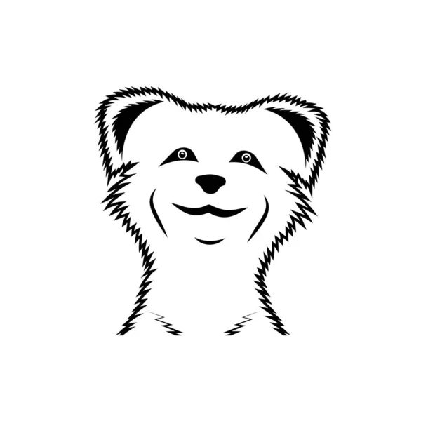 面白い漫画犬のベクトル図 — ストックベクタ