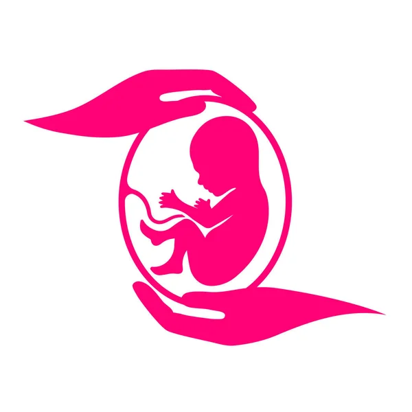 Baby Mother Hands Vector Illustration — Vector de stock