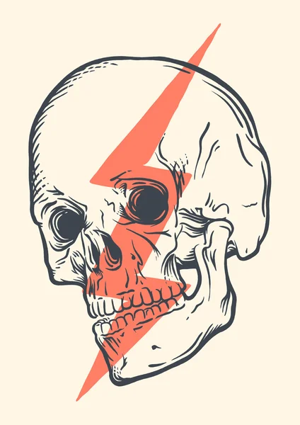 Cráneo conceptual — Vector de stock