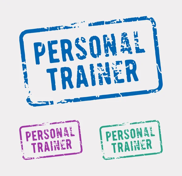 Personal trainer rubber stamp — Stock Vector
