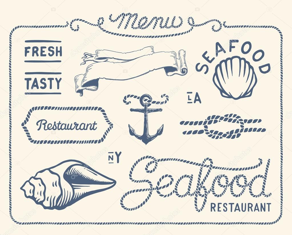 Vintage seafood restaurant collection
