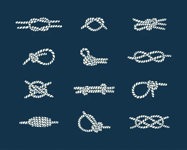 Набір вузлів морських мотузок Ліцензійні Стокові Вектори