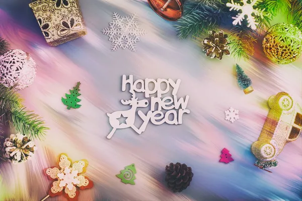 Xmas Greeting Card Holiday Time Happy New Year Space Text — Stock Photo, Image