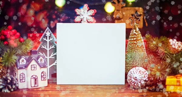 Background Copy Space Mockup Merry Christmas Happy New Year — Stock Photo, Image