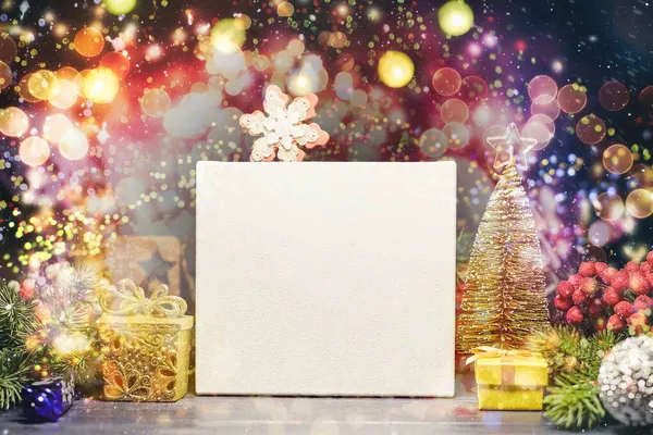 Background Copy Space Mockup Merry Christmas Happy New Year — Stock Photo, Image