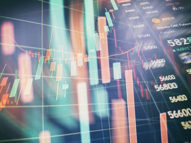 Finansal istatistikleri analiz etmek ve pazar verilerini analiz etmek. Sonuçları bulmak için grafiklerden ve grafiklerden veri analizi.