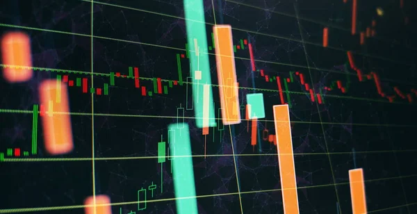 Unternehmens Und Finanzstrategie Datenanalyse Für Börseninvestitionen — Stockfoto