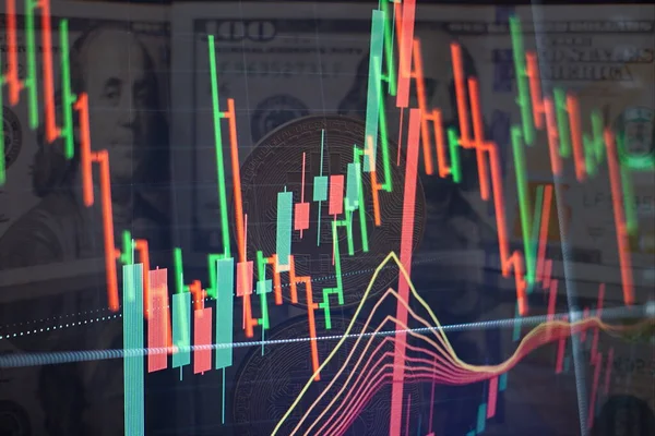 Bar Graphs Diagrams Financial Figures Forex Chart Finance Data Concept — Stock Photo, Image