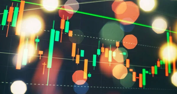 Sucesso Negócios Conceito Crescimento Gráfico Negócios Mercado Ações Mercado Digital — Fotografia de Stock