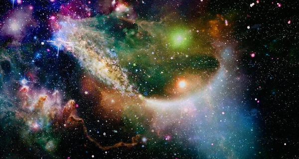 Ster Deeltjesbeweging Zwarte Achtergrond Sterrenlicht Nevel Sterrenstelsel Universum Ruimte Achtergrond — Stockfoto