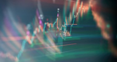 mali grafik üzerinde teknoloji arka plan temsil mali kriz, ekonomik çöküşünün