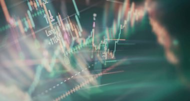 mali grafik üzerinde teknoloji arka plan temsil mali kriz, ekonomik çöküşünün