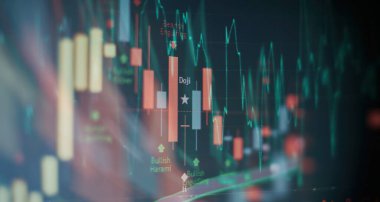 Soyut parlayan ön x grafik arayüz duvar kağıdı. Yatırım, ticaret, hisse