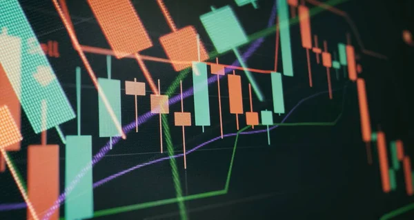 企業金融や株式市場の背景 株式市場金融取引所の業務グラフ — ストック写真