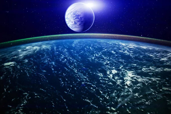 地球の軌道 宇宙だ 抽象科学の背景 Nasaの画像は — ストック写真