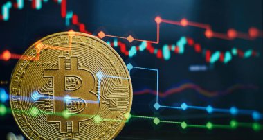 Bitcoin Stok Büyümesi. Çizelgeye göre bitcoin fiyatlarında güçlü bir artış var. Sanal varlıklara yatırım.