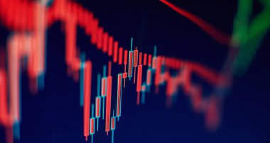 Pazar Analizi. Grafikler, diyagramlar, finansal rakamlar. Soyut parlayan ön x grafik arayüz duvar kağıdı. Yatırım, ticaret, hisse, finans