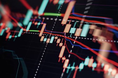 Bir bilgisayarın monitöründe profesyonel teknik analiz için ses analizi. Temel ve teknik analiz kavramı.