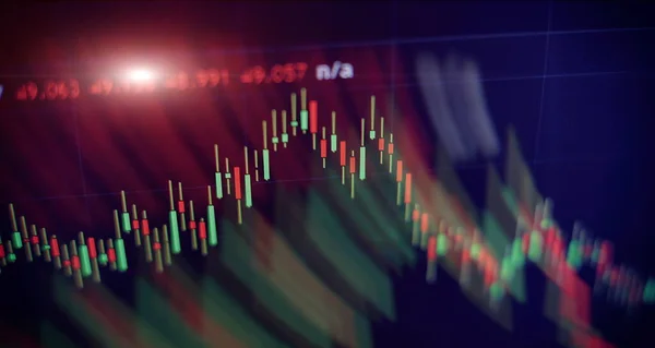 要旨財務上の株式市場のキャンドル棒グラフ及び棒グラフ — ストック写真