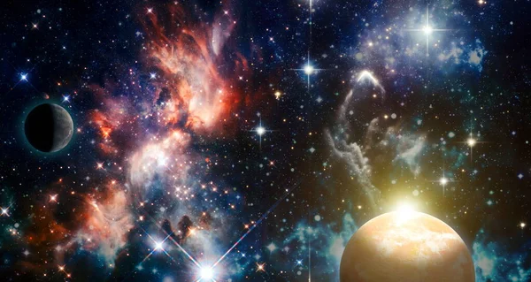 Спіральна Галактика Глибокому Космосі Зірки Планети Галактики Вільному Просторі Кольорові — стокове фото