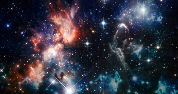 Космический Фон Звездной Пылью Сияющими Звездами Реалистичный Красочный Космос Туманностью — стоковое фото
