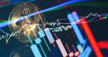 Çizelgeye göre bitcoin fiyatlarında güçlü bir artış var. Sanal varlıklara yatırım yapmak. Grafikleri ve bitcoin parası olan yatırım platformu.