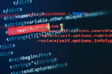 Bilgi işlem. Python kod bilgisayar ekranı. Mobil uygulama tasarımı kavramı.