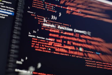 Bilgi işlem. Python kod bilgisayar ekranı. Mobil uygulama tasarımı kavramı.