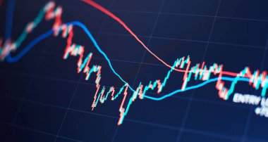 Bilgi tabloları üzerinde iş analizi. İşadamı Gold 'un yatırım grafiklerini analiz ediyor.